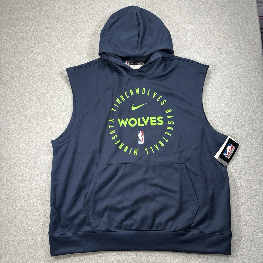 Minnesota Timberwolves Nike NBA Authentic Team Issued Sleeveless Hoodie Men's XL